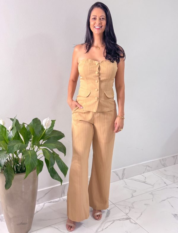 conjunto calÇa/tqc bruna bege