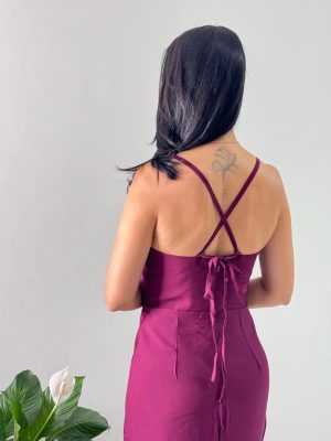 vestido brenda vinho vestido brenda vinho