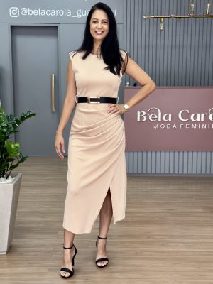 vestido larissa bege